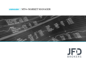 USERGUIDE MT4 MARKETMANAGER - JFD Brokers