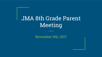 JMA 8th Grade Parent Meeting - Pages