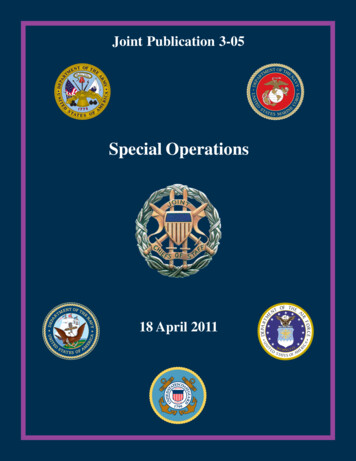 JP 3-05, Special Operations - Federation Of American Scientists