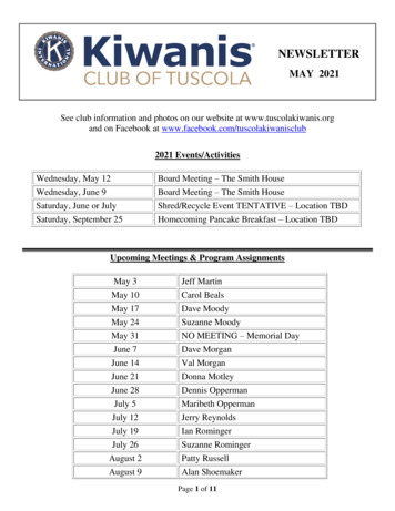 Tuscola Kiwanis Club Newsletter