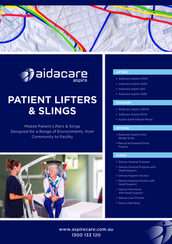 LIFTERS Idacare Aspire A320 A PATIENT LIFTERS & SLINGS Idacare Aspire .