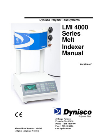 LMI 4000 Series Melt - Dynisco