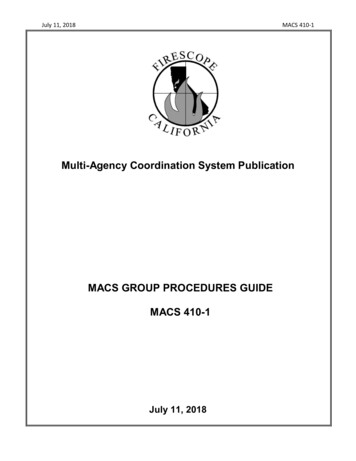 Multi-Agency Coordination System Publication - California
