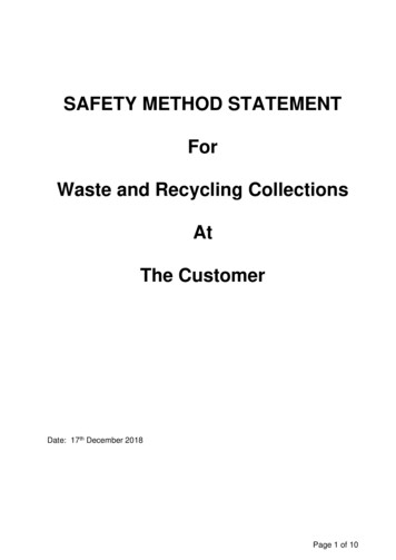 Task Method Statement - Max Recycle