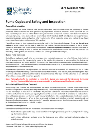 Fume Cupboard Safety And Inspection - University Of Glasgow