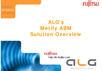 ALG's Metify ABM Solution Overview - Fujitsu