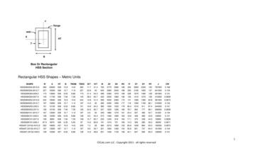 Rectangular HSS Shapes Metric Units - CECALC 