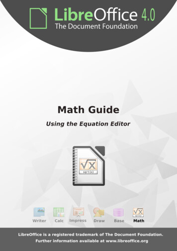 LibreOffice 4.0 Math Guide - The Document Foundation