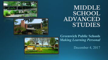 MIDDLE SCHOOL ADVANCED STUDIES - Greenwich Public Schools