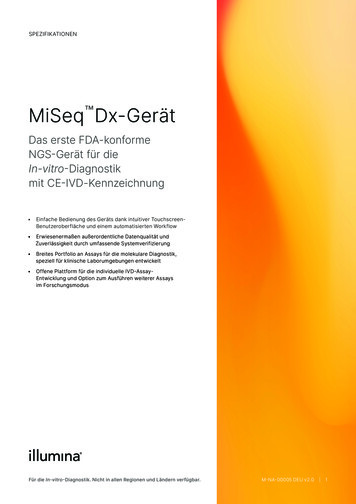 MiSeqDx-Gerät - Datenblatt - Illumina, Inc.