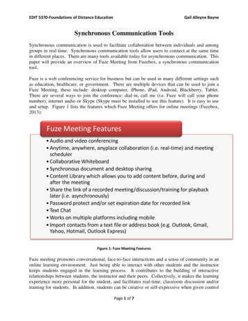 Fuze Meeting Features - Gail's EPortfolio