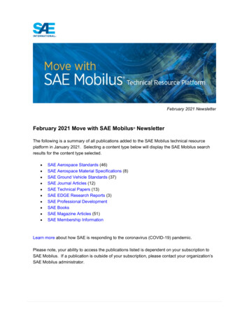 February 2021 Move With SAE Mobilus Newsletter