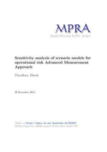 Sensitivity Analysis Of Scenario Models For Operational Risk Advanced .
