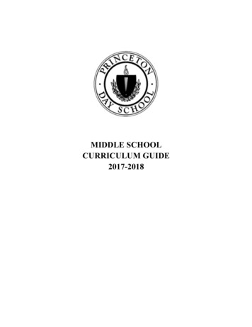 Middle School Curriculum Guide 2017-2018