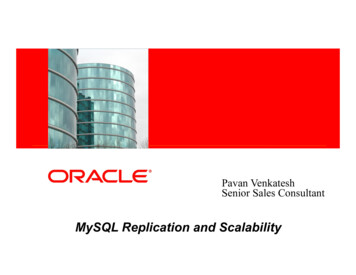MySQL Replication & Scalability - Oracle