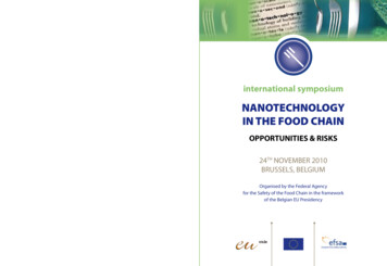International Symposium NANOTECHNOLOGY IN THE FOOD CHAIN - FAVV-AFSCA