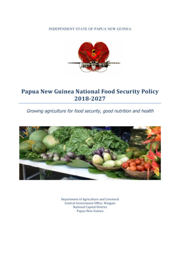 Papua New Guinea National Food Security Policy 2018-2027