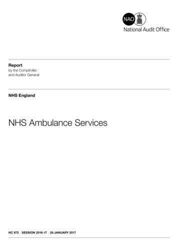 NHS Ambulance Services - National Audit Office