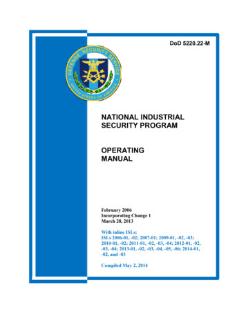 National Industrial Security Program Operating Manual - Nispom