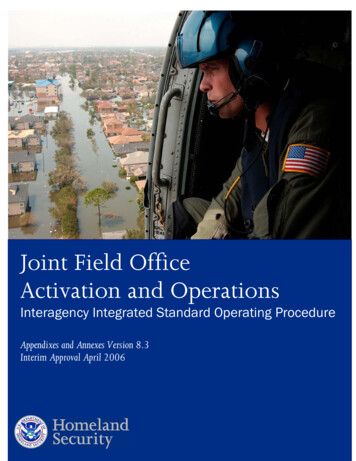 Joint Field Office Activation And Operations - FEMA