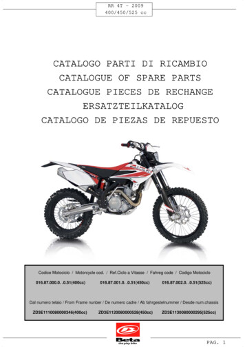 Codice Motociclo / Motorcycle Cod. / Ref.Ciclo A Vitasse / Fahreg Code .