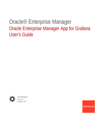 Oracle Enterprise Manager App For Grafana User's Guide