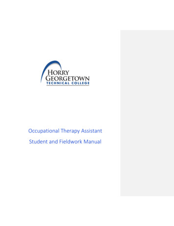 Occupational Therapy Assistant Student And Fieldwork Manual