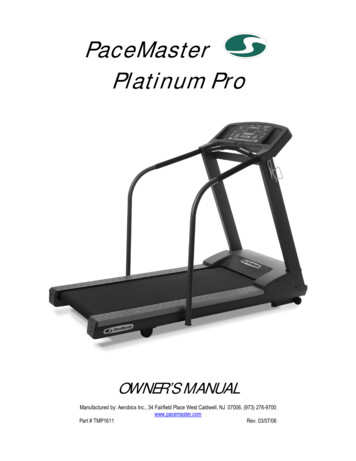 Owners Manual PaceMaster Platinum Pro