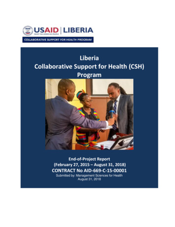 Liberia Collaborative Support For Health (CSH) Program