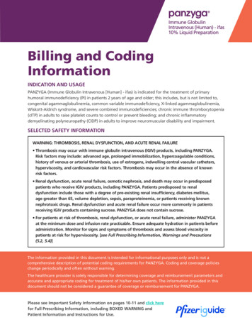 Billing And Coding Information - Pfizeriguideresources