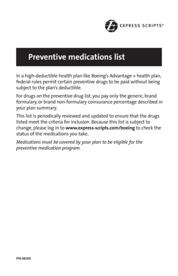 Preventive Medications List - Express Scripts