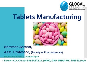 Tablet Manufacturing Process - Glocal University