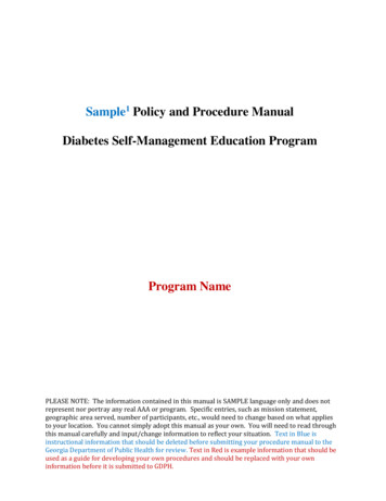 Sample Policy And Procedure Manual