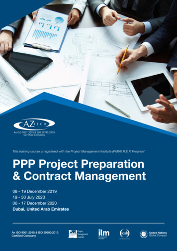 PPP Project Preparation & Contract Management - AZTECH
