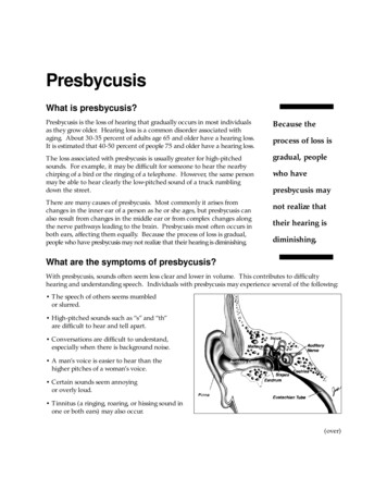 Presbycusis - NIDCD