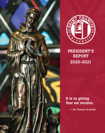 PRESIDENT'S REPORT 2020-2021 - Francis.edu