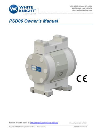 PSD06 Owner's Manual - Wkfluidhandling 