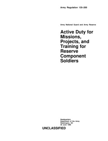 Army National Guard And Army Reserve Active Duty For Missions . - AskTOP