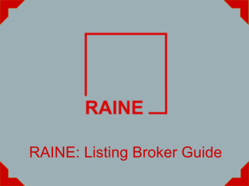 RAINE: Listing Broker Guide
