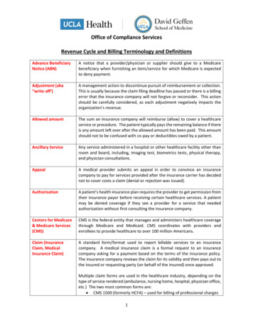 Office Of Compliance Services Revenue Cycle And Billing Terminology And .