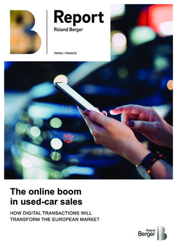 The Online Boom In Used-car Sales - Roland Berger