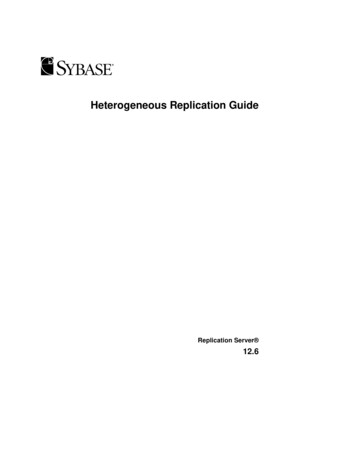 Heterogeneous Replication Guide