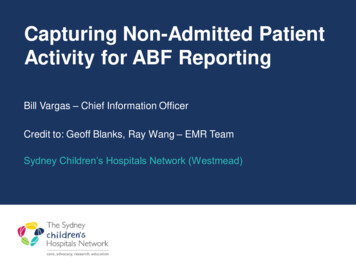 Capturing Non-Admitted Patient Activity For ABF Reporting