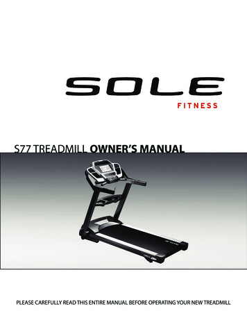 S77 TREADMILL OWNER'S MANUAL - Servicedocuments 