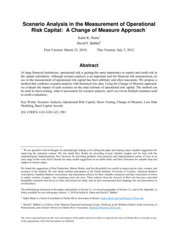Scenario Analysis In The Measurement Of Operational Risk Capital: A .