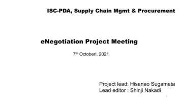 ENegotiation Project Meeting - UNECE