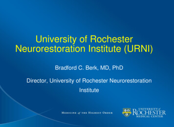 University Of Rochester Neurorestoration Institute (URNI)