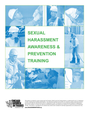 Sexual HaraSSment AwareneSS & Prevention Training
