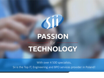 With Over 4 500 Specialists, Sii Is The Top IT, Engineering And BPO .