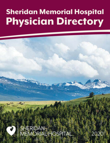 Sheridan Memorial Hospital Physician Directory